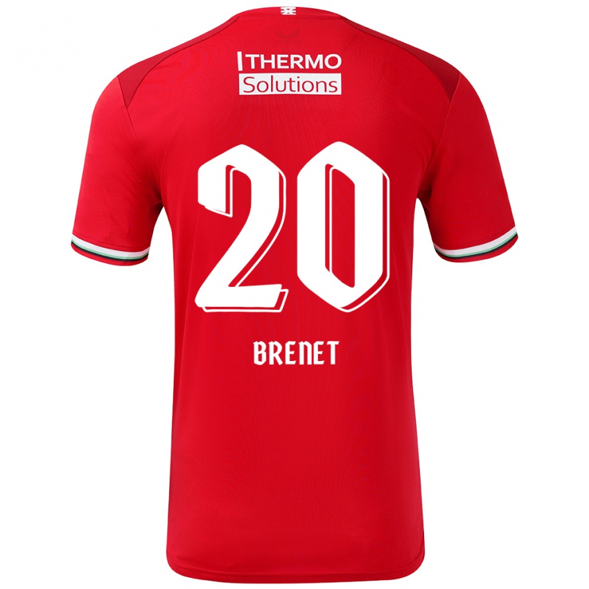 Kinderen Joshua Brenet #20 Rood Wit Thuisshirt Thuistenue 2024/25 T-Shirt België