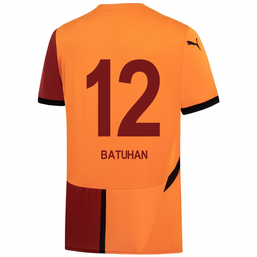 Enfant Maillot Batuhan Şen #12 Jaune Rouge Tenues Domicile 2024/25 T-Shirt Belgique