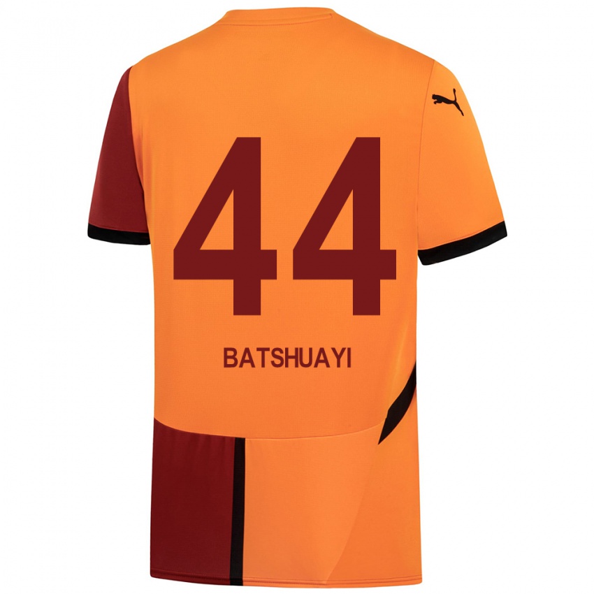 Kinderen Michy Batshuayi #44 Geel Rood Thuisshirt Thuistenue 2024/25 T-Shirt België