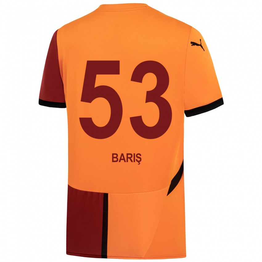 Enfant Maillot Barış Alper Yılmaz #53 Jaune Rouge Tenues Domicile 2024/25 T-Shirt Belgique