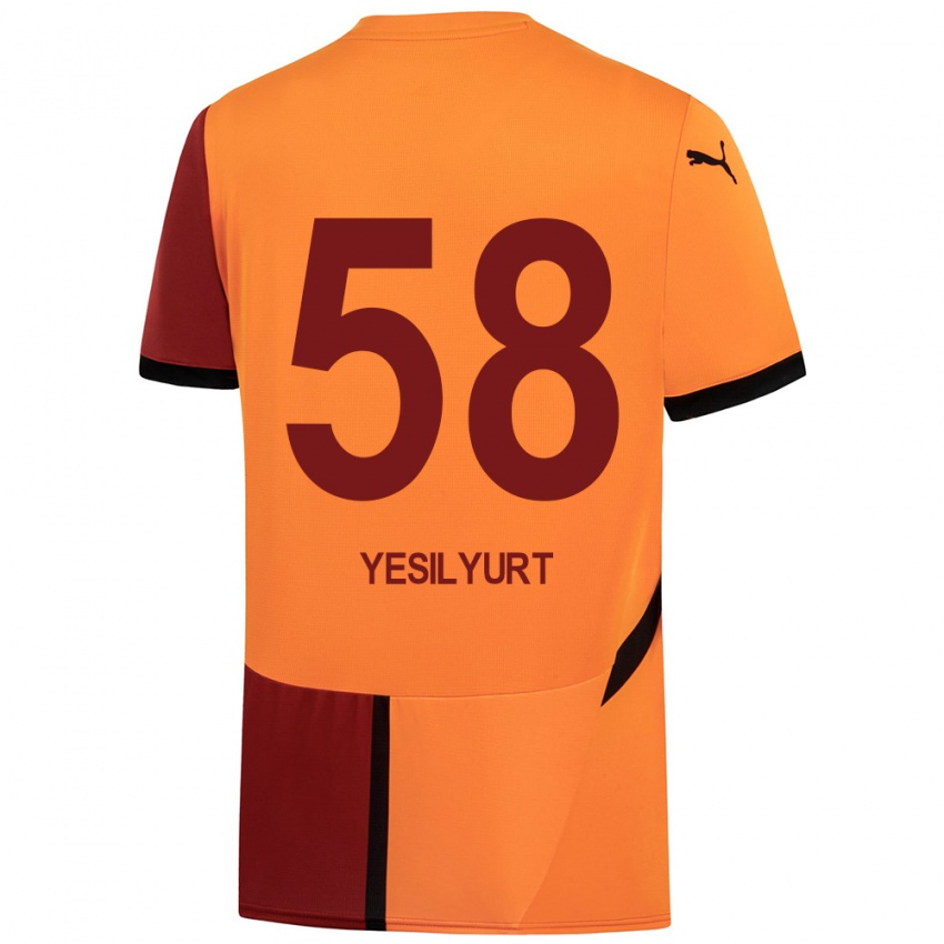 Kinder Ali Yeşilyurt #58 Gelb Rot Heimtrikot Trikot 2024/25 T-Shirt Belgien