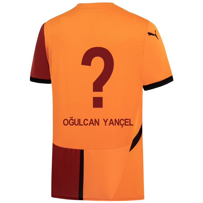 Enfant Maillot Necati Oğulcan Yançel #0 Jaune Rouge Tenues Domicile 2024/25 T-Shirt Belgique