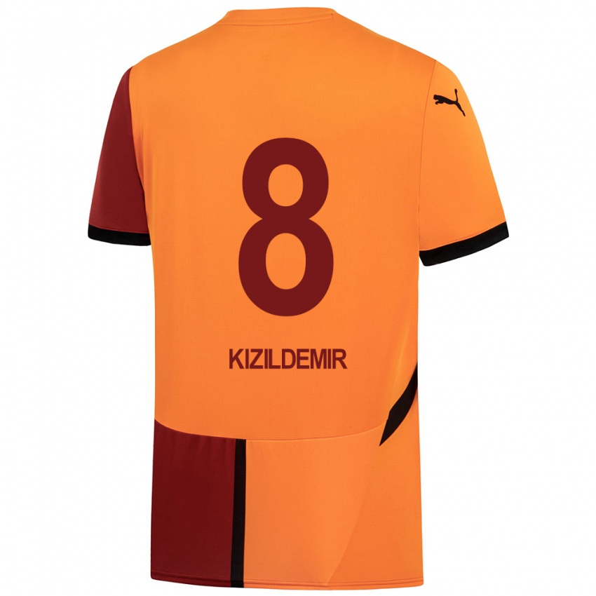 Kinder Berk Kizildemir #8 Gelb Rot Heimtrikot Trikot 2024/25 T-Shirt Belgien