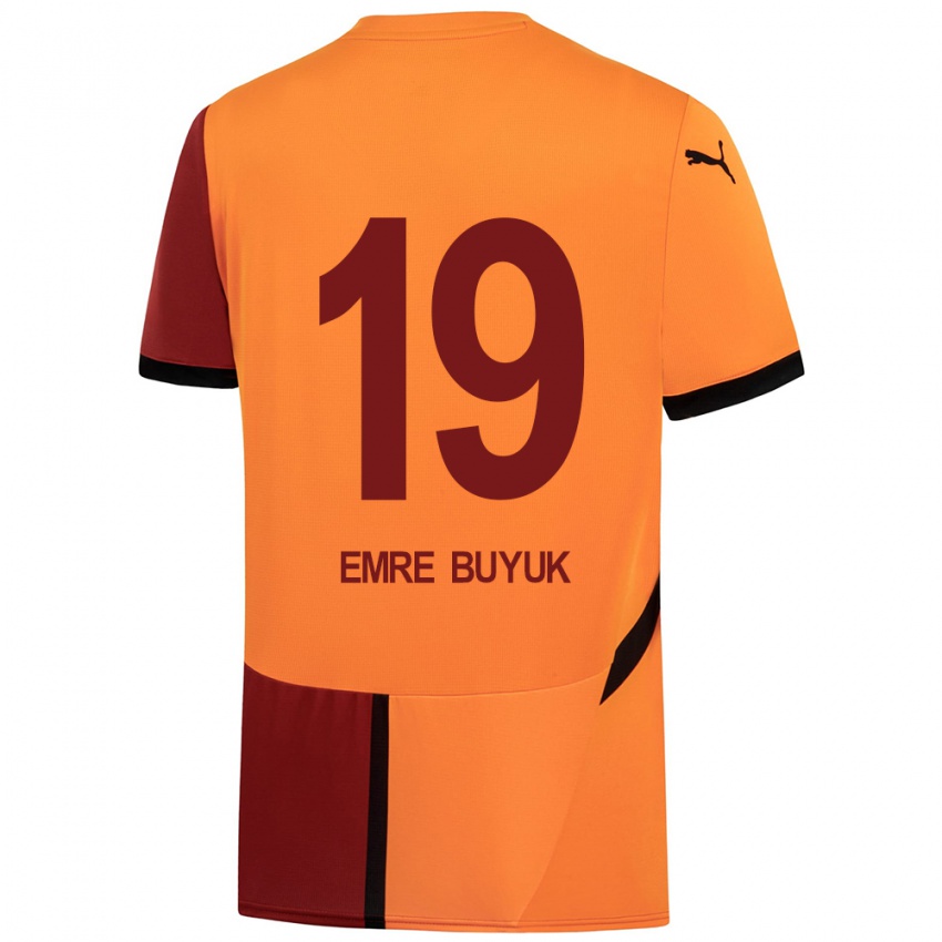 Enfant Maillot Enes Emre Büyük #19 Jaune Rouge Tenues Domicile 2024/25 T-Shirt Belgique