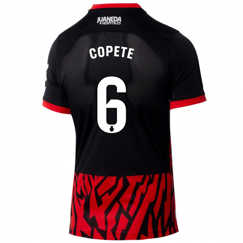 Enfant Maillot José Copete #6 Noir Rouge Tenues Domicile 2024/25 T-Shirt Belgique