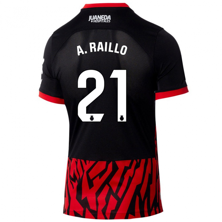 Kinderen Antonio Raíllo #21 Zwart Rood Thuisshirt Thuistenue 2024/25 T-Shirt België