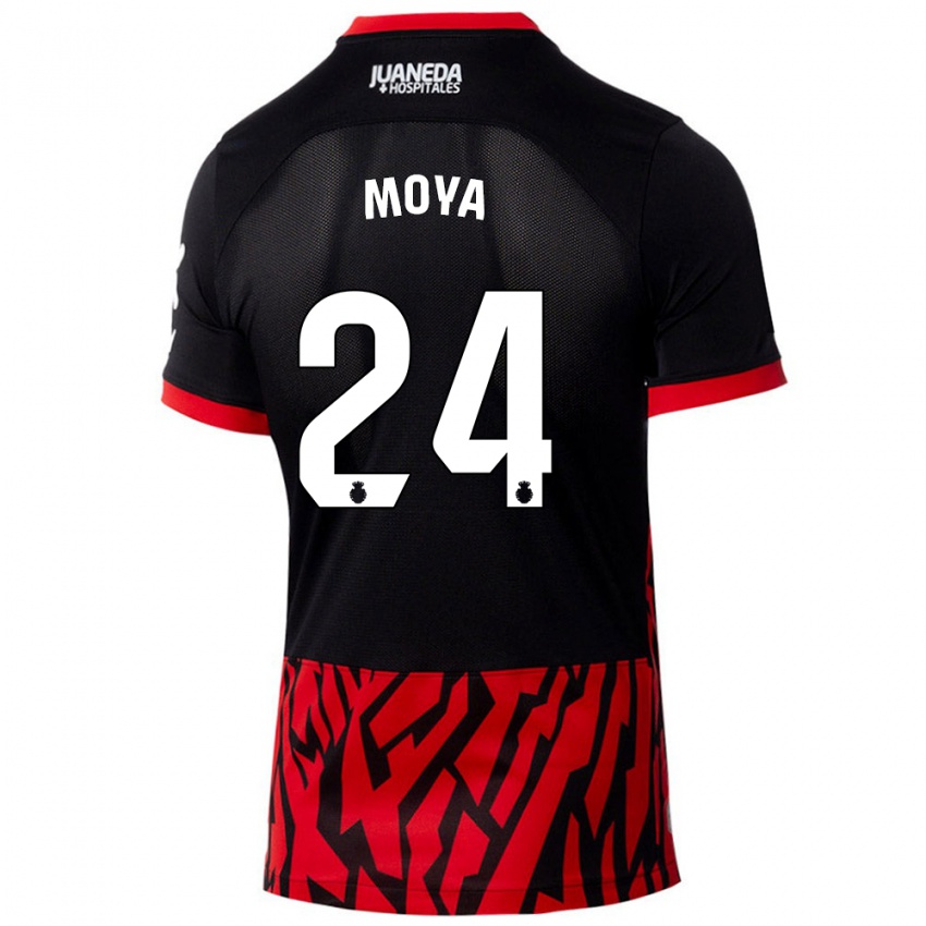 Kinderen Pablo Moyá #24 Zwart Rood Thuisshirt Thuistenue 2024/25 T-Shirt België