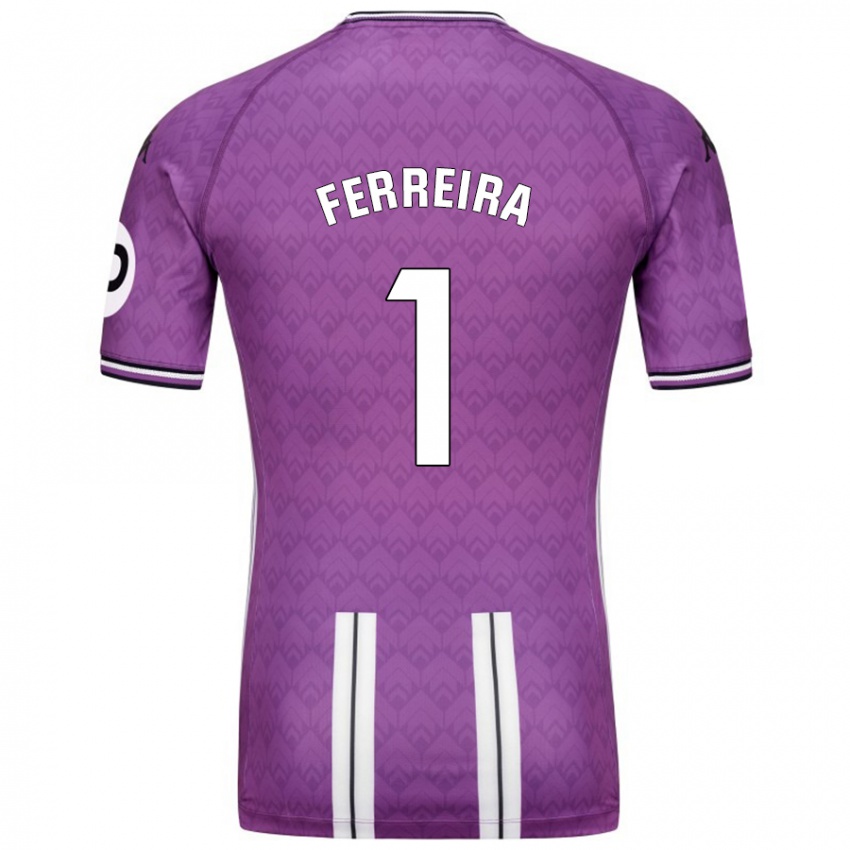 Kinderen André Ferreira #1 Paars Wit Thuisshirt Thuistenue 2024/25 T-Shirt België