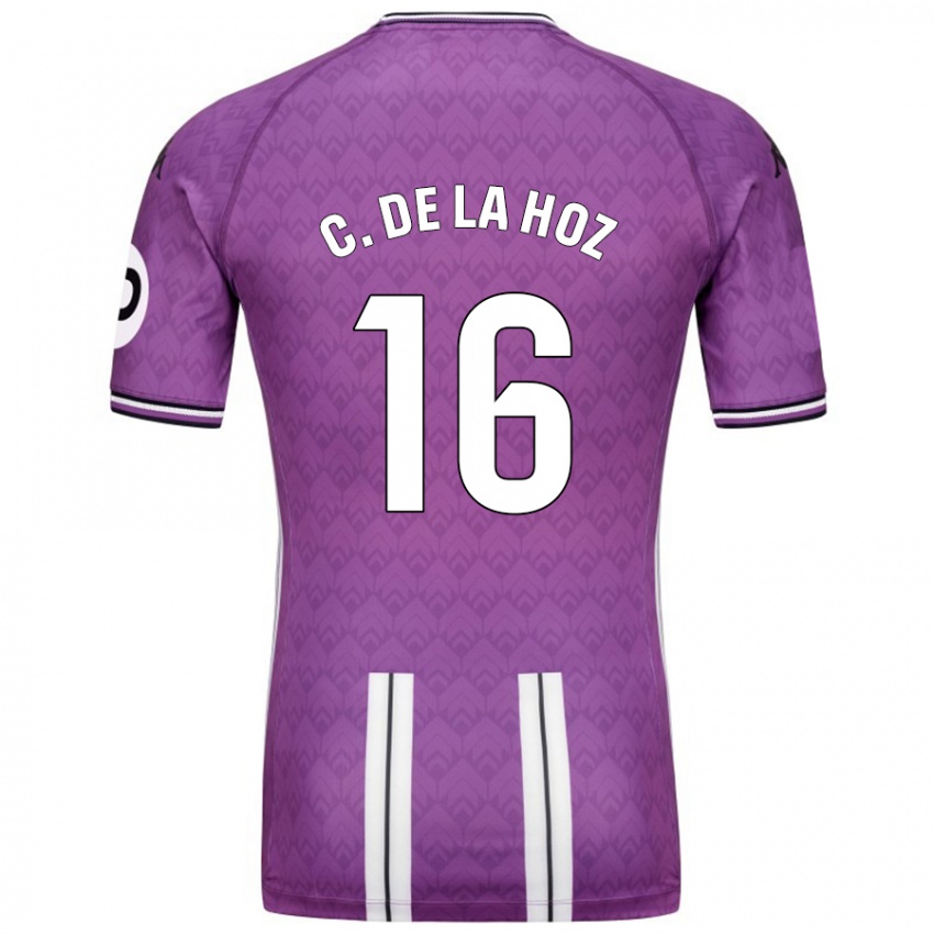 Enfant Maillot César De La Hoz #16 Violet Blanc Tenues Domicile 2024/25 T-Shirt Belgique