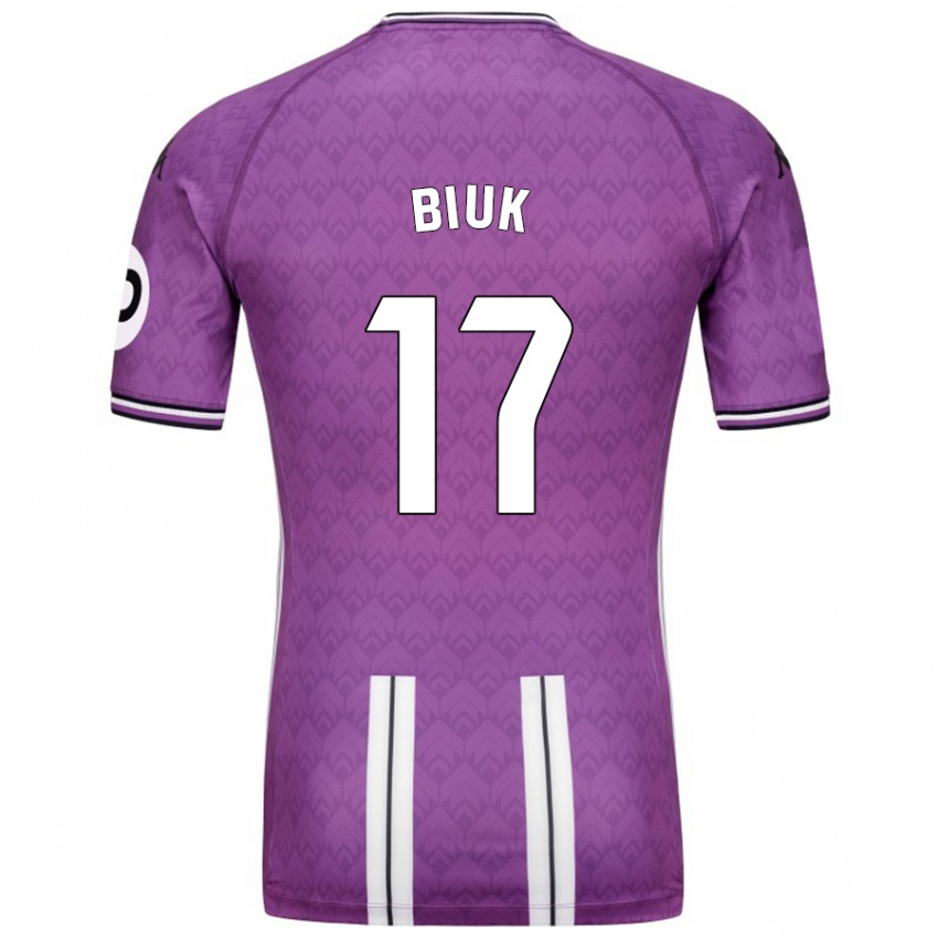 Enfant Maillot Stipe Biuk #17 Violet Blanc Tenues Domicile 2024/25 T-Shirt Belgique