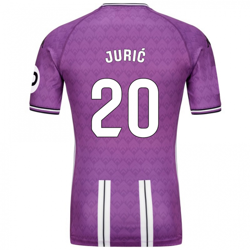 Enfant Maillot Stanko Juric #20 Violet Blanc Tenues Domicile 2024/25 T-Shirt Belgique