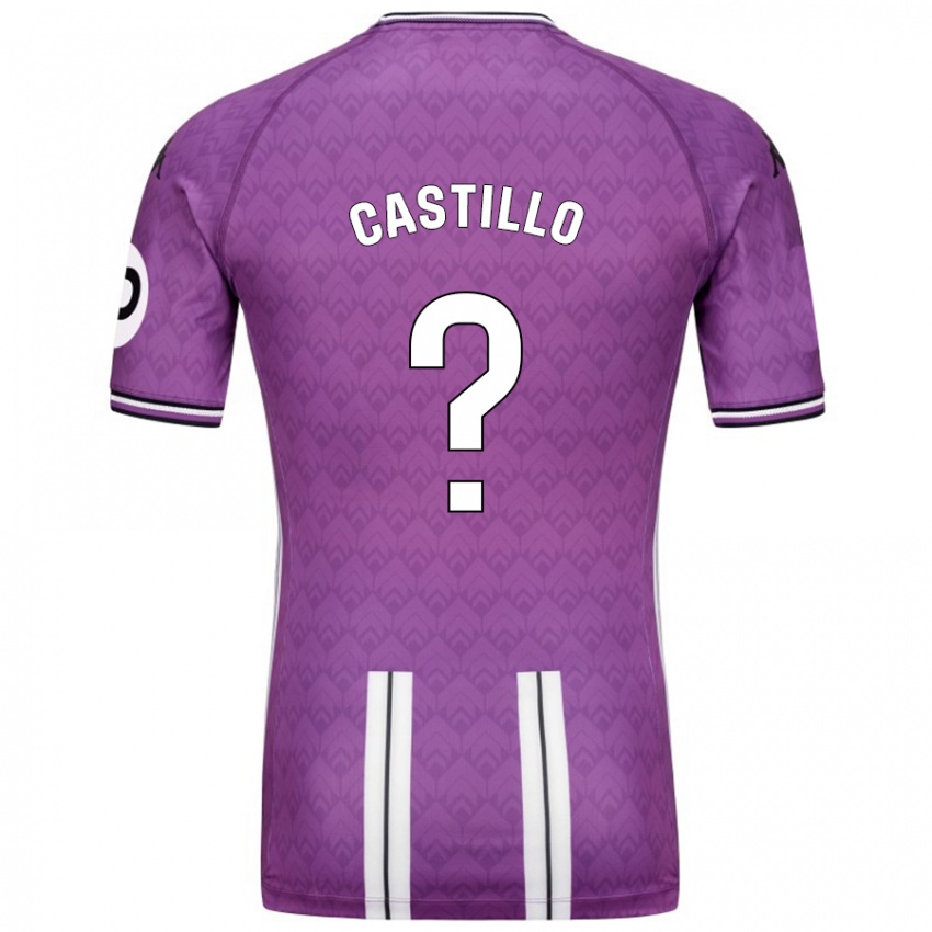 Enfant Maillot Gonzalo Castillo #0 Violet Blanc Tenues Domicile 2024/25 T-Shirt Belgique