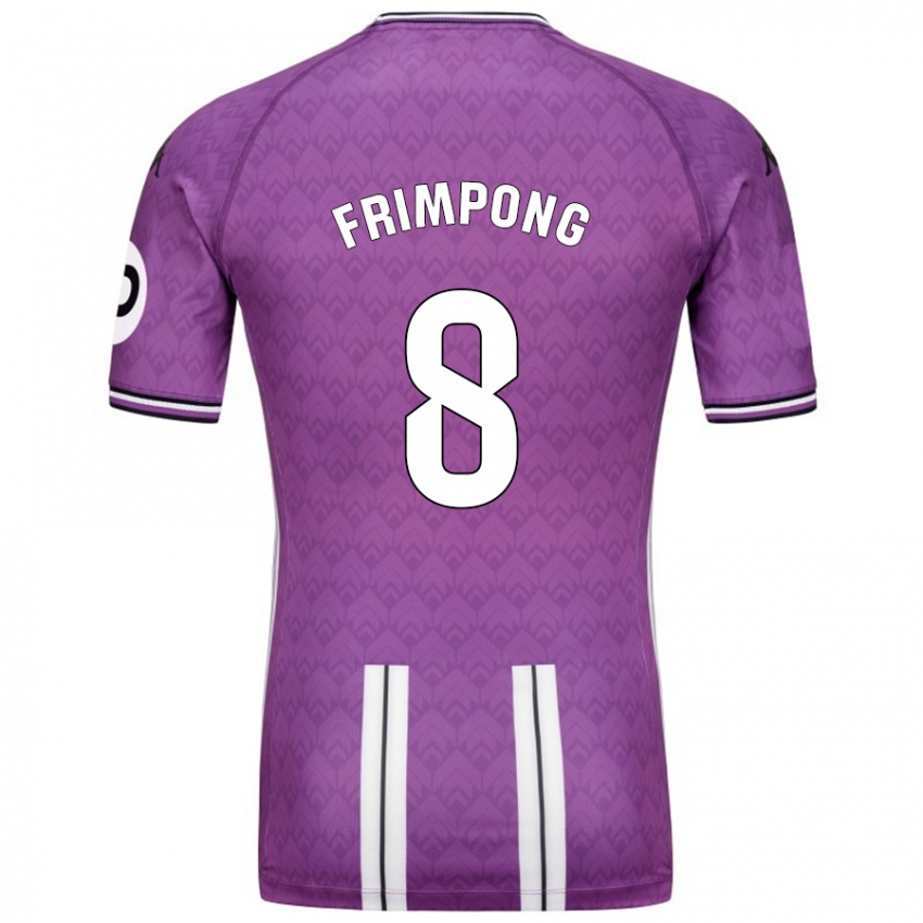 Enfant Maillot Eugene Frimpong #8 Violet Blanc Tenues Domicile 2024/25 T-Shirt Belgique