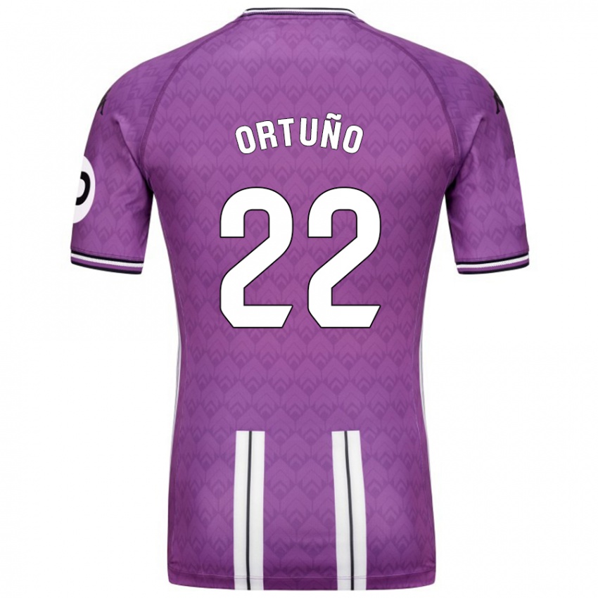 Kinderen Fran Ortuño #22 Paars Wit Thuisshirt Thuistenue 2024/25 T-Shirt België