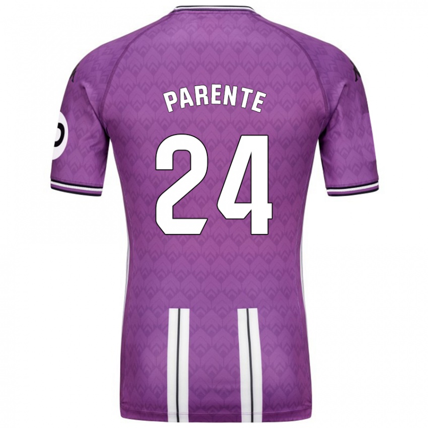 Enfant Maillot Iago Parente #24 Violet Blanc Tenues Domicile 2024/25 T-Shirt Belgique