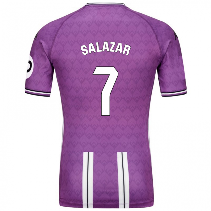 Enfant Maillot Israel Salazar #7 Violet Blanc Tenues Domicile 2024/25 T-Shirt Belgique