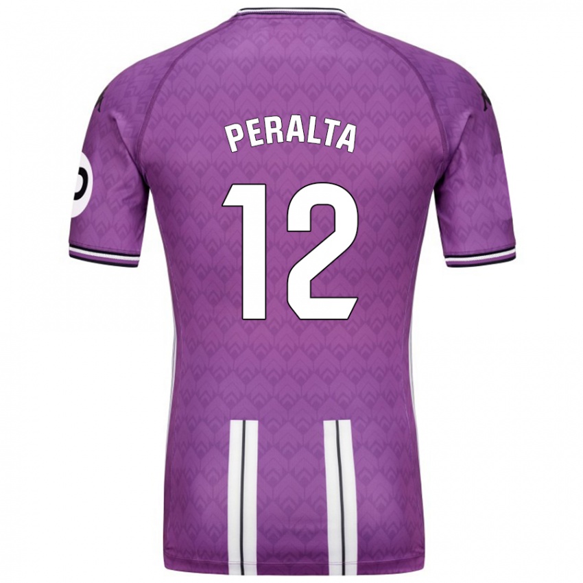 Enfant Maillot Fernando Peralta #12 Violet Blanc Tenues Domicile 2024/25 T-Shirt Belgique