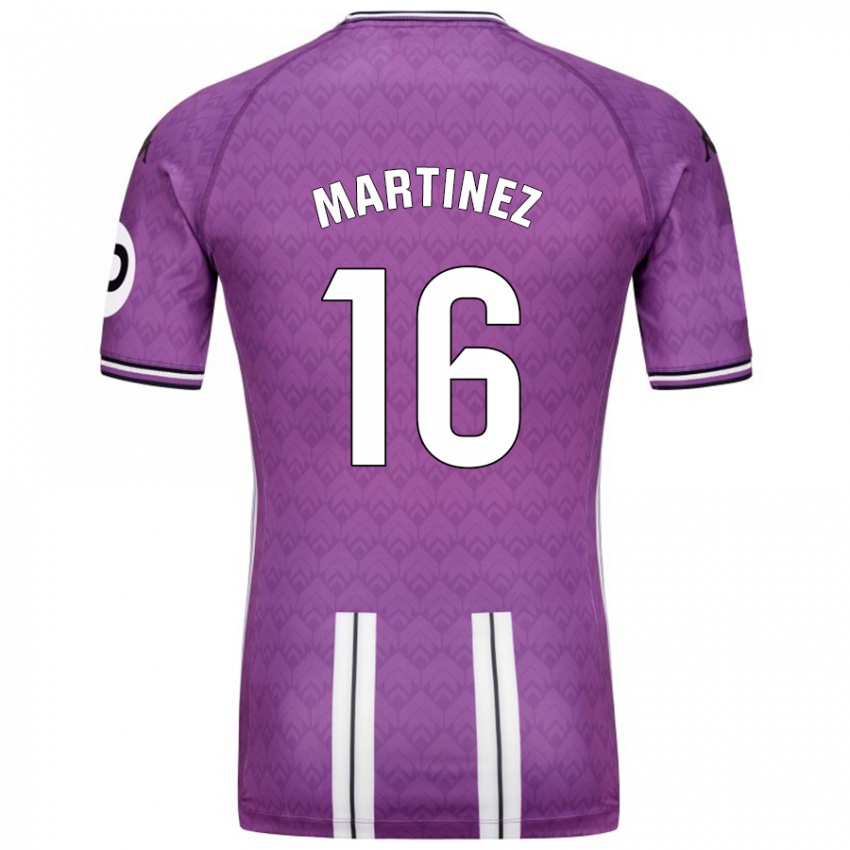 Enfant Maillot Jesús Martínez #16 Violet Blanc Tenues Domicile 2024/25 T-Shirt Belgique