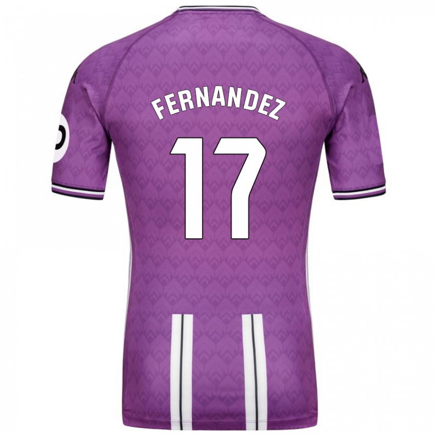 Enfant Maillot Dani Fernández #17 Violet Blanc Tenues Domicile 2024/25 T-Shirt Belgique