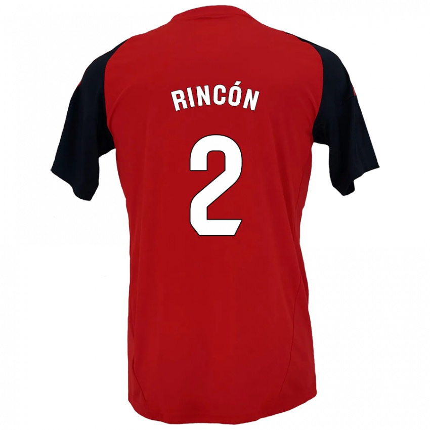 Kinderen Hugo Rincón #2 Rood Zwart Thuisshirt Thuistenue 2024/25 T-Shirt België