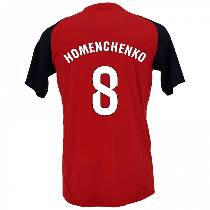 Kinderen Santiago Homenchenko #8 Rood Zwart Thuisshirt Thuistenue 2024/25 T-Shirt België