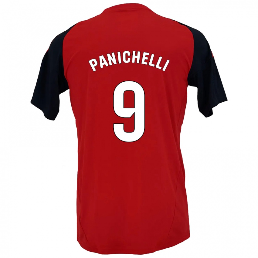 Kinderen Joaquín Panichelli #9 Rood Zwart Thuisshirt Thuistenue 2024/25 T-Shirt België