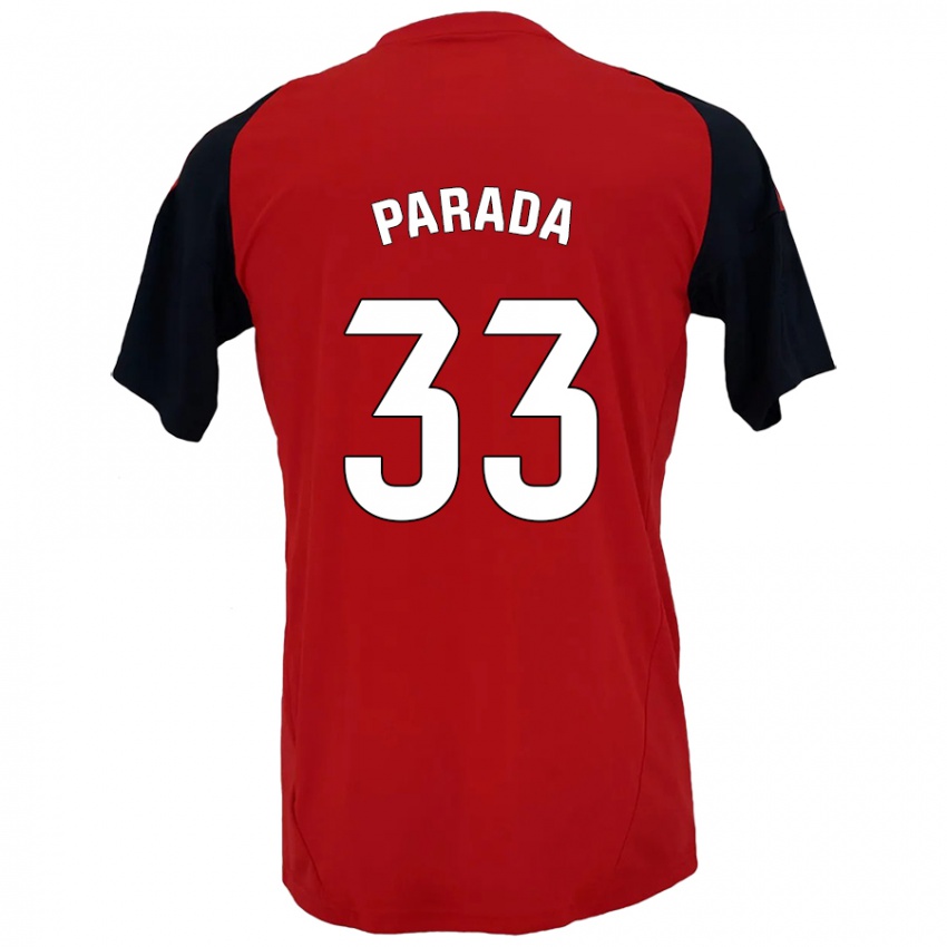 Kinderen Victor Parada #33 Rood Zwart Thuisshirt Thuistenue 2024/25 T-Shirt België