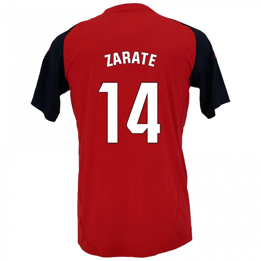 Kinderen Hugo Zárate #14 Rood Zwart Thuisshirt Thuistenue 2024/25 T-Shirt België