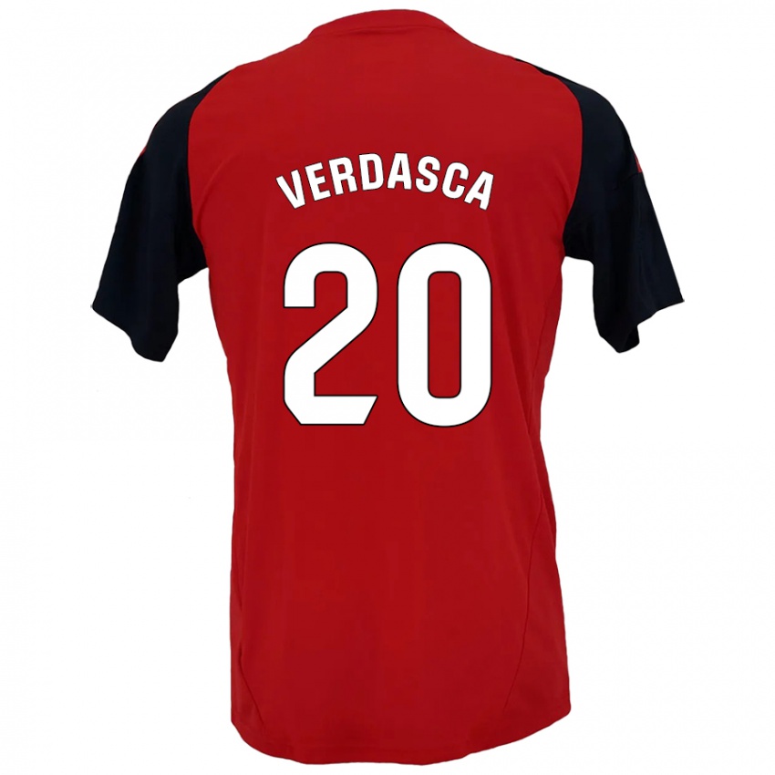 Kinderen Diogo Verdasca #20 Rood Zwart Thuisshirt Thuistenue 2024/25 T-Shirt België