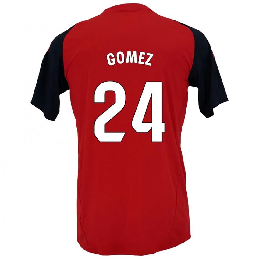 Kinderen Jonathan Gómez #24 Rood Zwart Thuisshirt Thuistenue 2024/25 T-Shirt België