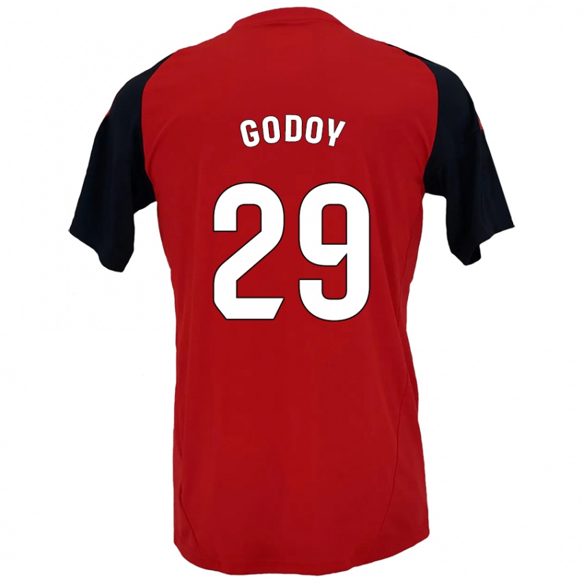 Kinderen Alan Godoy #29 Rood Zwart Thuisshirt Thuistenue 2024/25 T-Shirt België