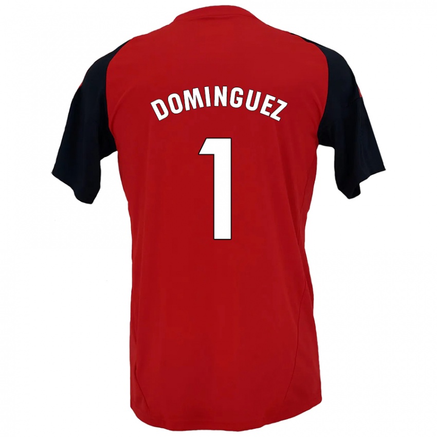 Kinderen Iago Domínguez #1 Rood Zwart Thuisshirt Thuistenue 2024/25 T-Shirt België