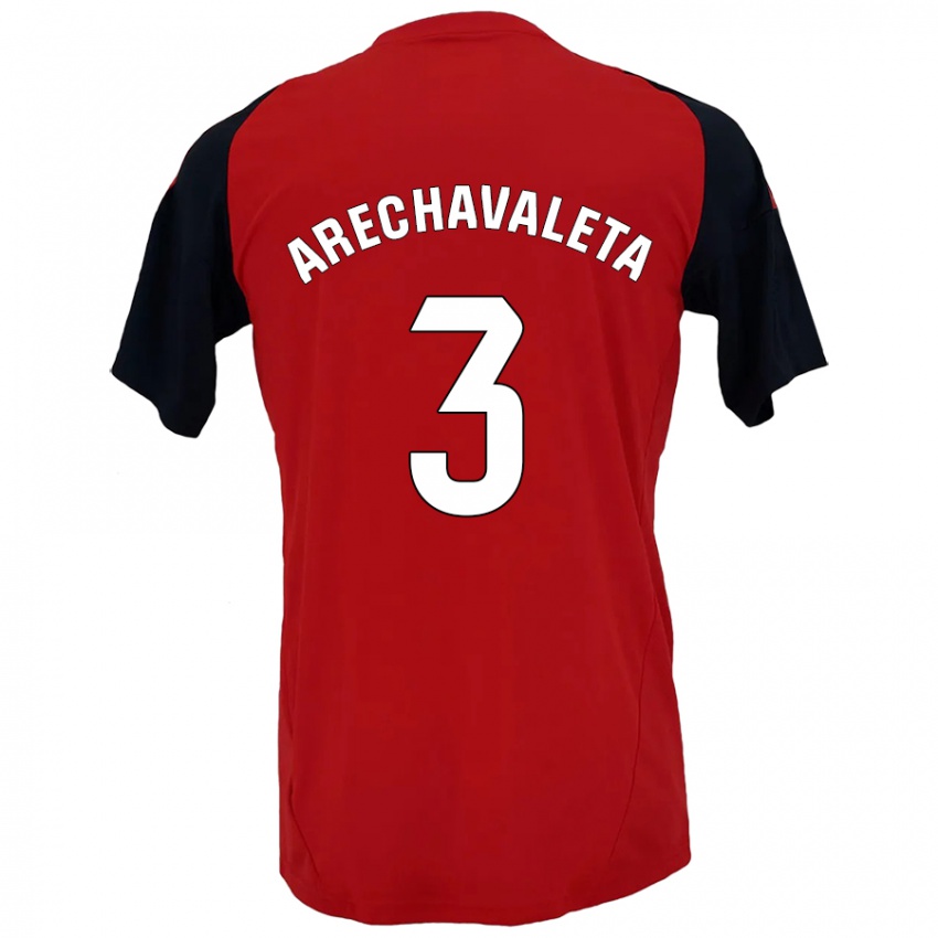 Kinderen Jorge Arechavaleta #3 Rood Zwart Thuisshirt Thuistenue 2024/25 T-Shirt België