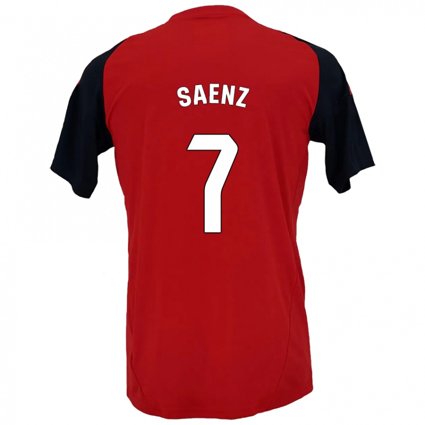 Kinderen Raúl Sáenz #7 Rood Zwart Thuisshirt Thuistenue 2024/25 T-Shirt België