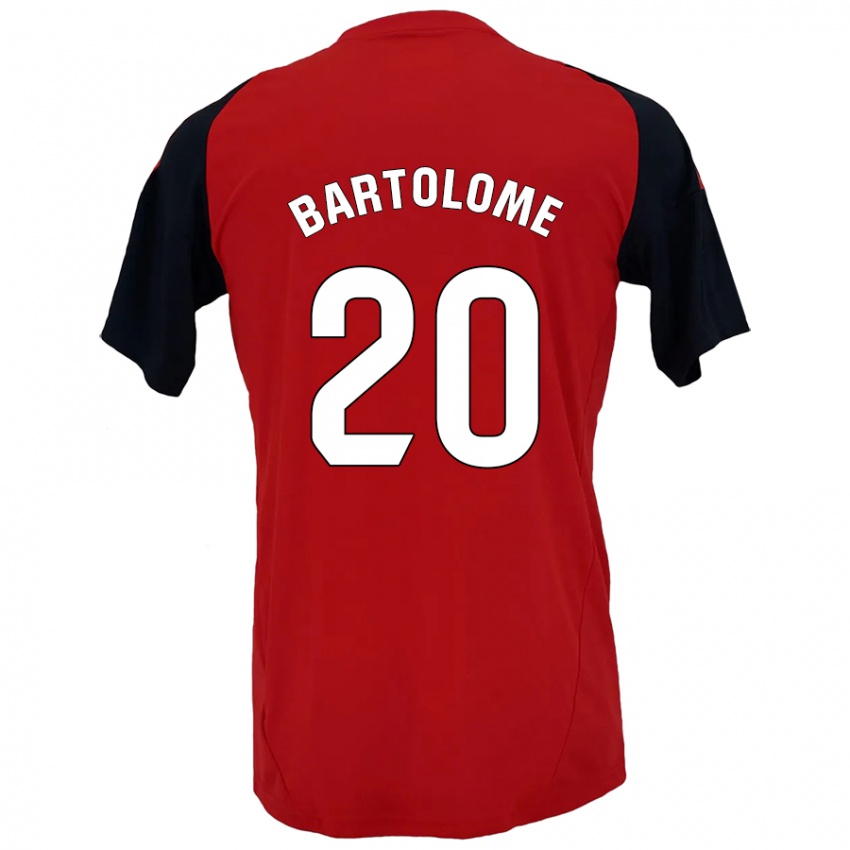 Kinderen Diego Bartolomé #20 Rood Zwart Thuisshirt Thuistenue 2024/25 T-Shirt België