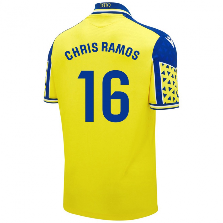 Enfant Maillot Chris Ramos #16 Jaune Bleu Tenues Domicile 2024/25 T-Shirt Belgique