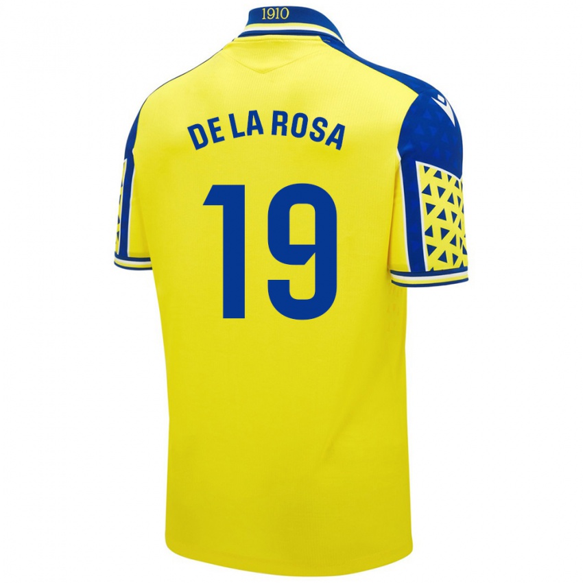 Kinderen José Antonio De La Rosa #19 Geel Blauw Thuisshirt Thuistenue 2024/25 T-Shirt België