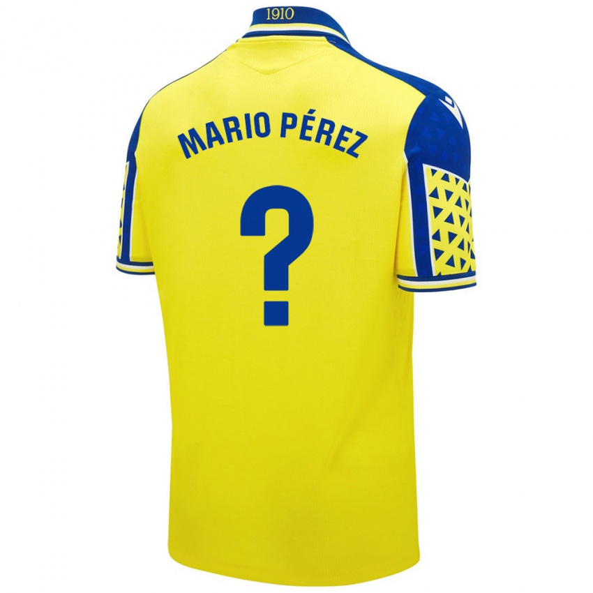 Kinderen Mario Pérez #0 Geel Blauw Thuisshirt Thuistenue 2024/25 T-Shirt België