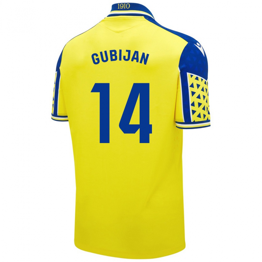 Kinderen Lovro Gubijan #14 Geel Blauw Thuisshirt Thuistenue 2024/25 T-Shirt België