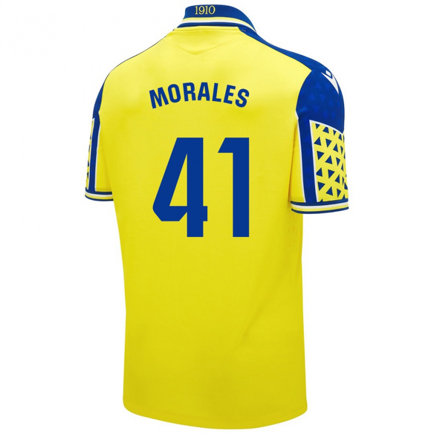 Kinderen Luis Morales #41 Geel Blauw Thuisshirt Thuistenue 2024/25 T-Shirt België