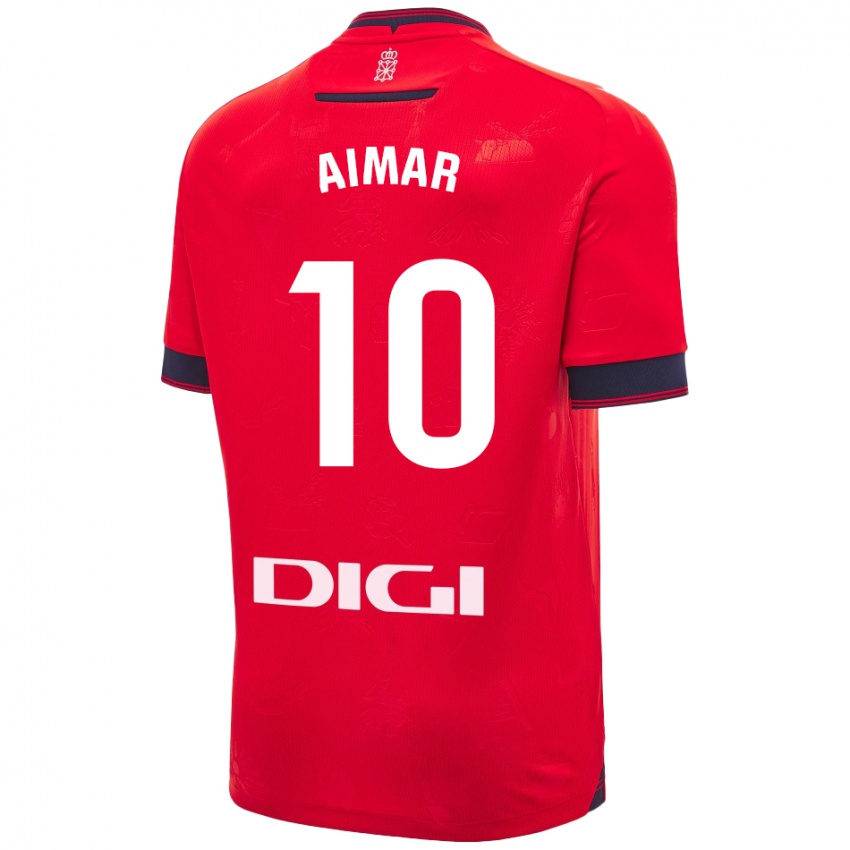 Kinderen Aimar Oroz #10 Rood Wit Thuisshirt Thuistenue 2024/25 T-Shirt België