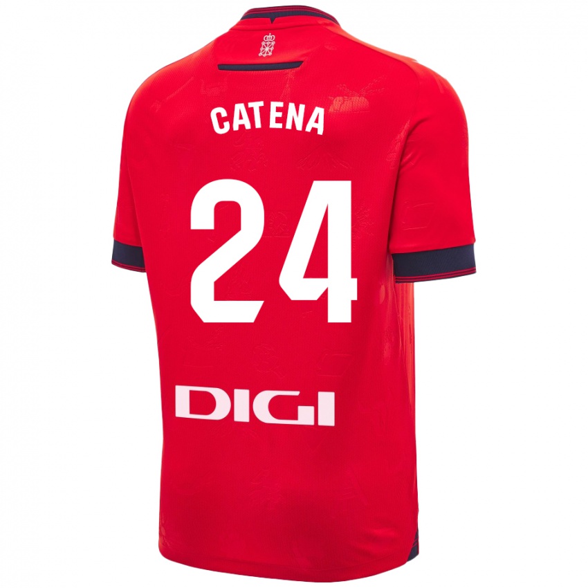 Kinderen Alejandro Catena #24 Rood Wit Thuisshirt Thuistenue 2024/25 T-Shirt België