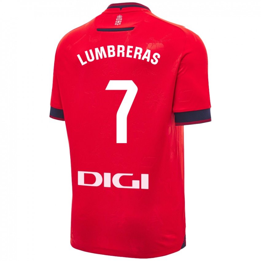 Kinderen Carlos Lumbreras #7 Rood Wit Thuisshirt Thuistenue 2024/25 T-Shirt België