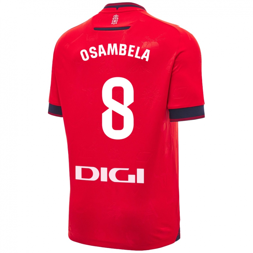 Kinderen Asier Osambela #8 Rood Wit Thuisshirt Thuistenue 2024/25 T-Shirt België