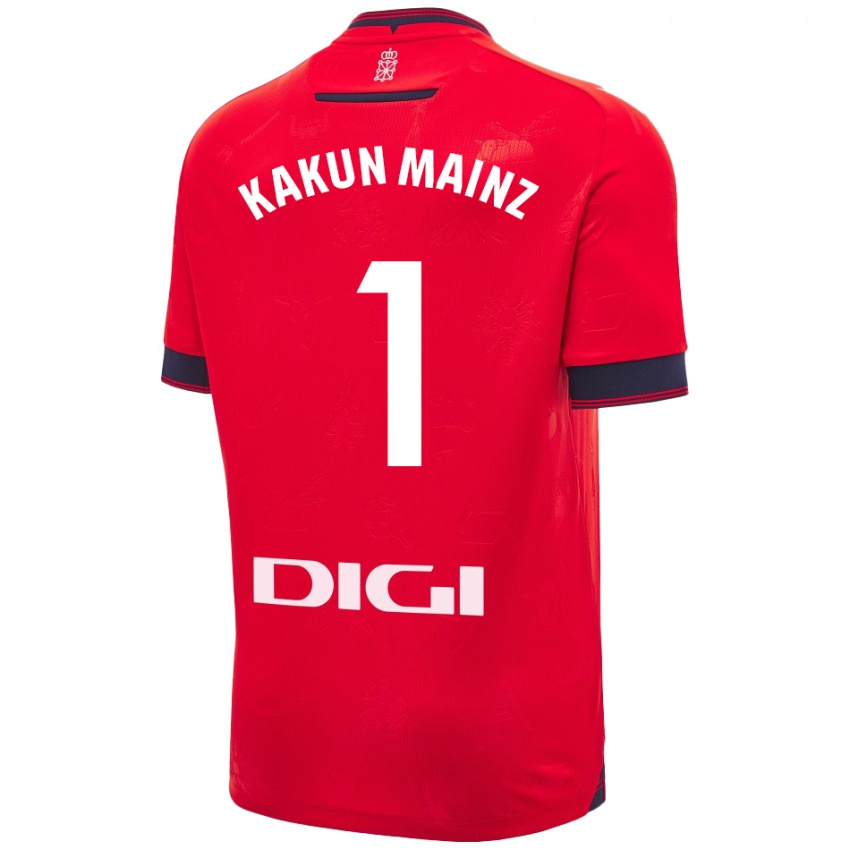 Enfant Maillot Kakun Mainz #1 Rouge Blanc Tenues Domicile 2024/25 T-Shirt Belgique