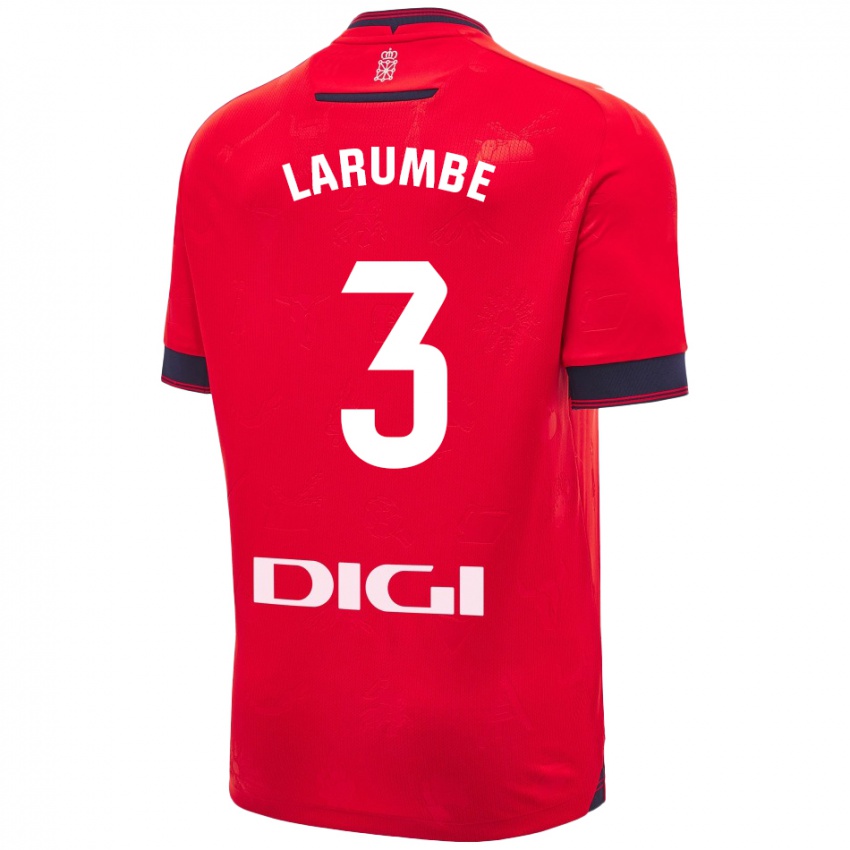 Kinderen Saioa Larumbe Beloqui #3 Rood Wit Thuisshirt Thuistenue 2024/25 T-Shirt België