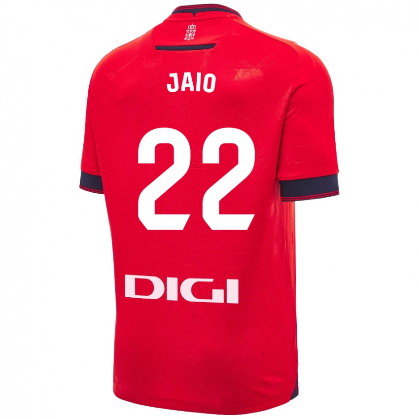 Enfant Maillot Jaione Larraiotz Senosiain #22 Rouge Blanc Tenues Domicile 2024/25 T-Shirt Belgique