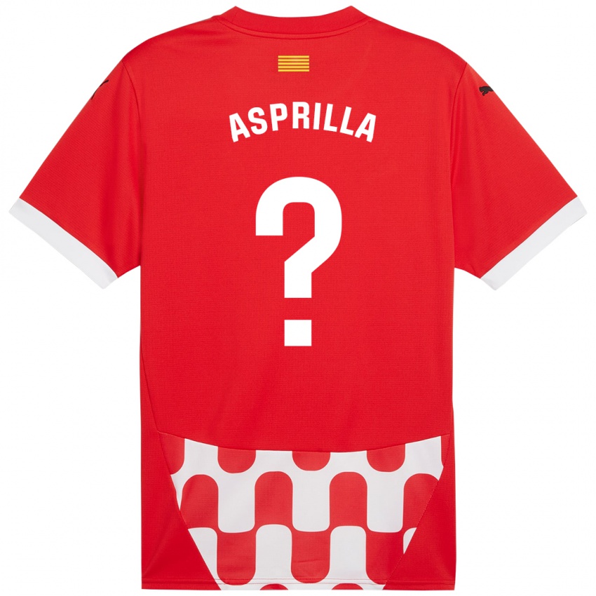 Kinderen Yáser Asprilla #0 Rood Wit Thuisshirt Thuistenue 2024/25 T-Shirt België