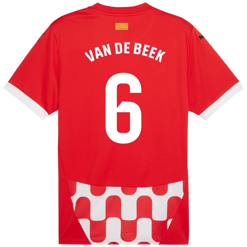 Kinderen Donny Van De Beek #6 Rood Wit Thuisshirt Thuistenue 2024/25 T-Shirt België