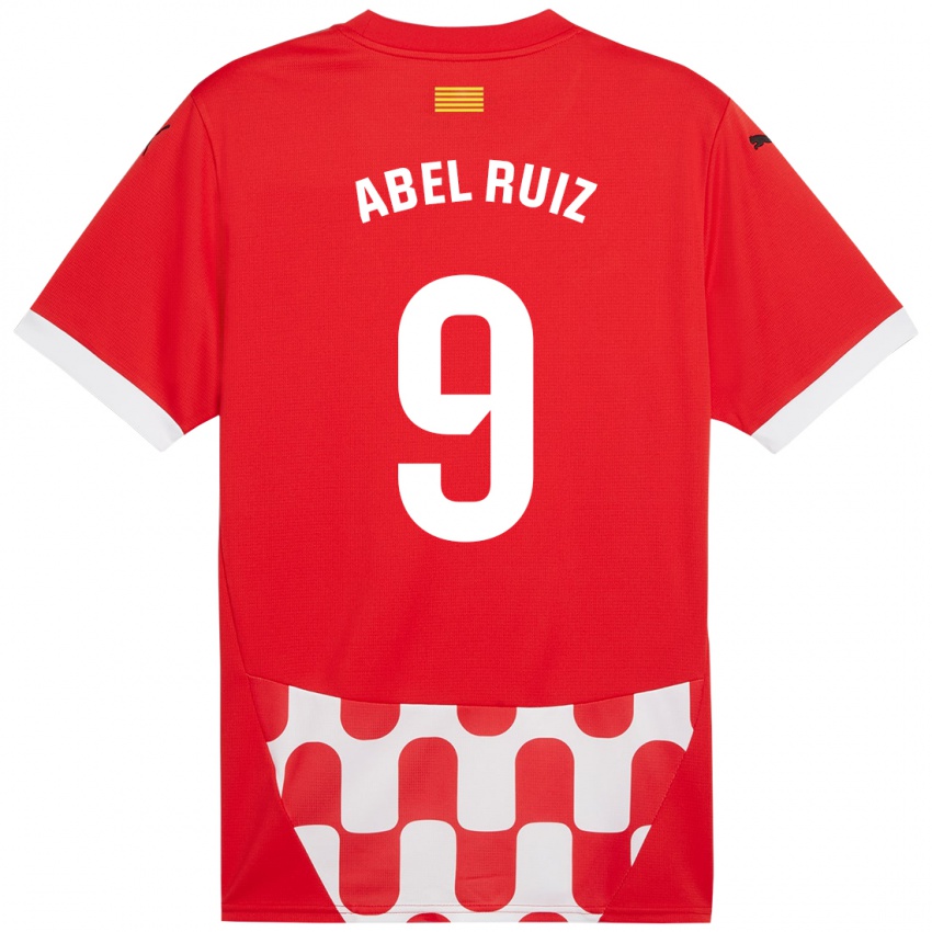 Kinderen Abel Ruiz #9 Rood Wit Thuisshirt Thuistenue 2024/25 T-Shirt België